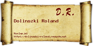 Dolinszki Roland névjegykártya