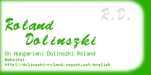 roland dolinszki business card
